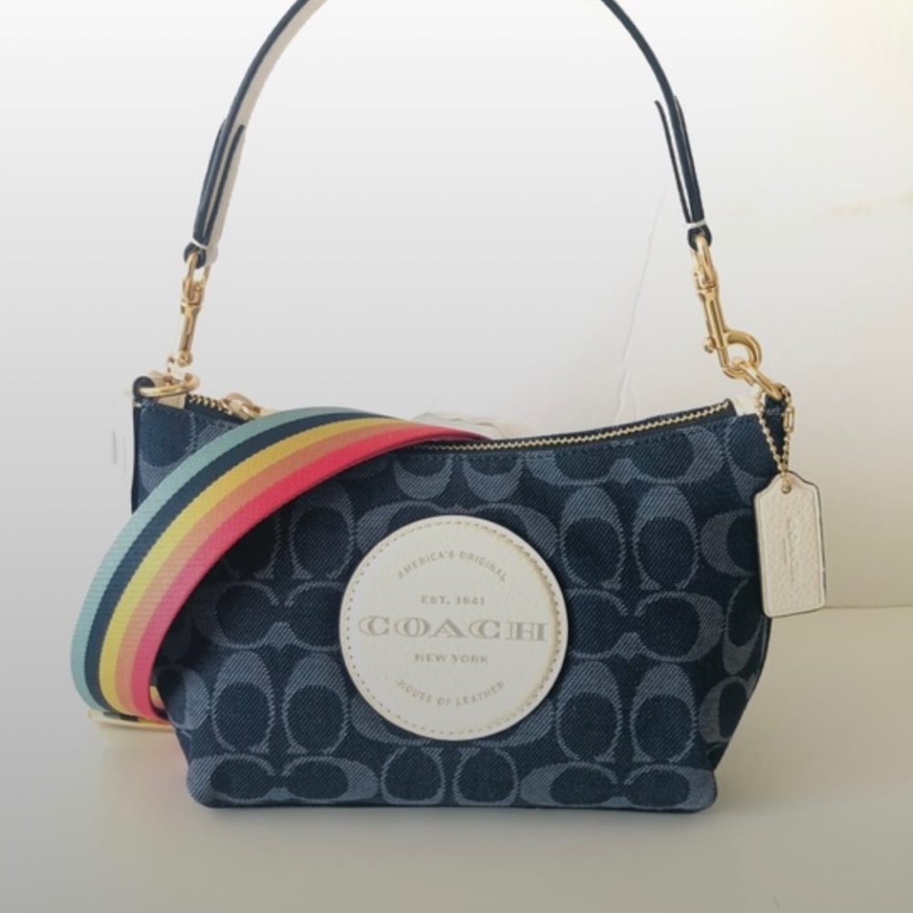 Coach Dempsey Shoulder Bag- Denim Blue Purse